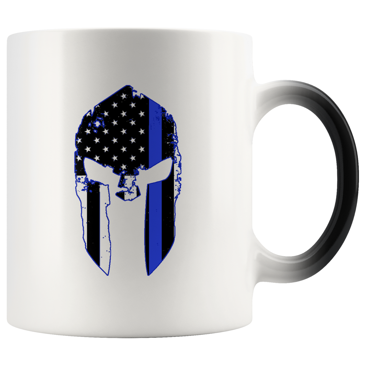 Thin Blue Line Spartan Color Changing Mug