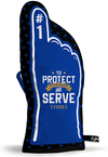 Police Protect and Serve Oven Mitt - includes 1 right handed oven mitt only