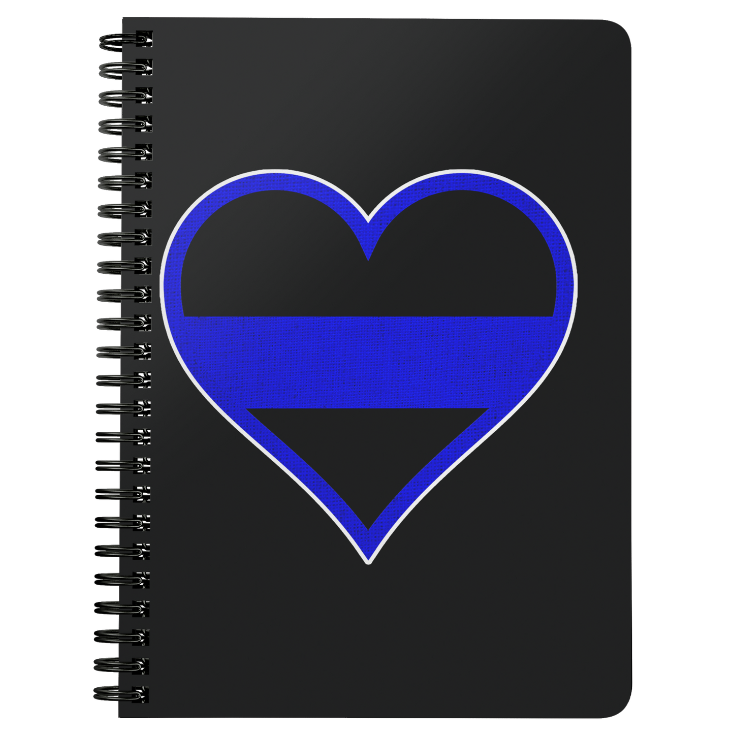 Thin Blue Line Heart Spiralbound Notebook Journal