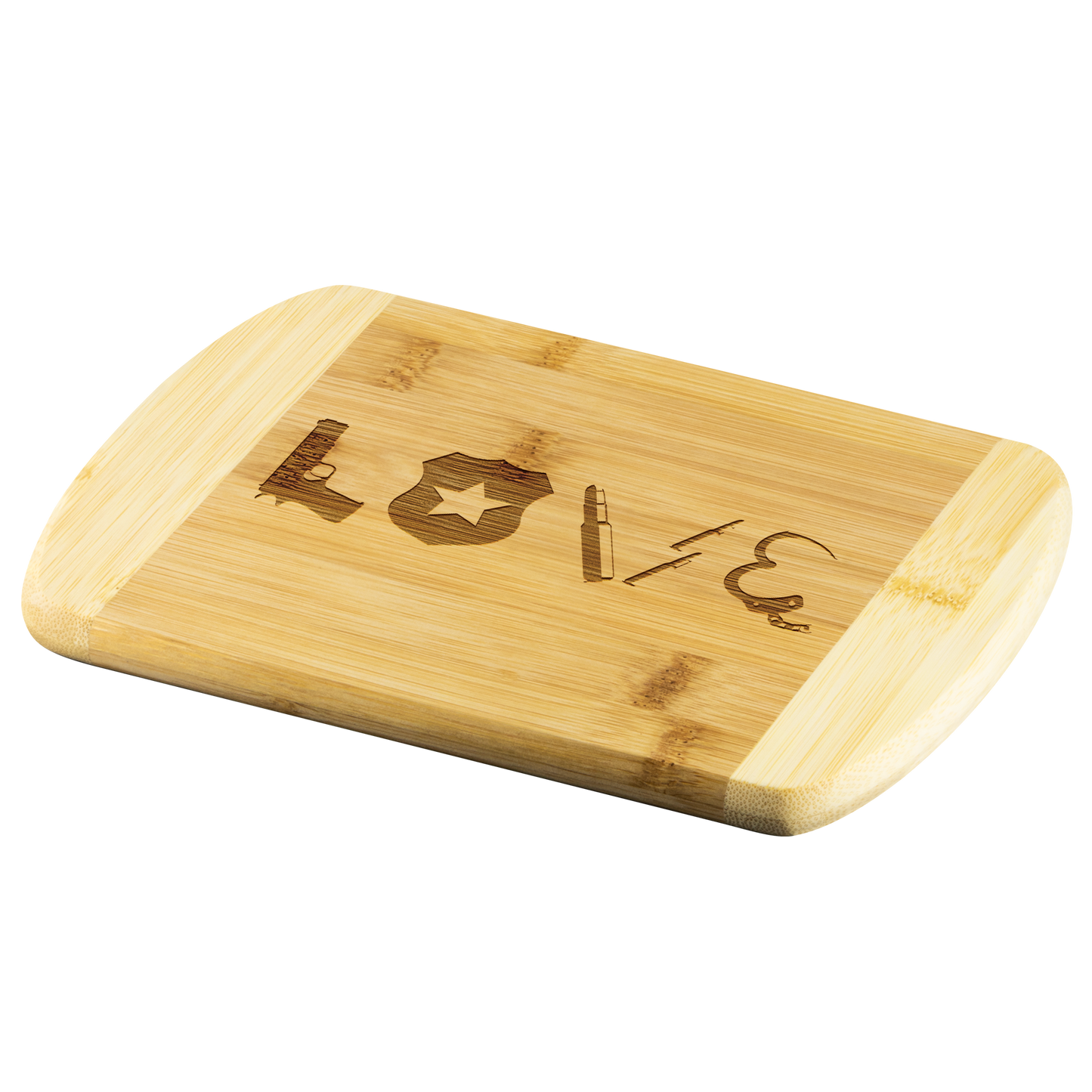 Police Love Round Edge Chopping Board