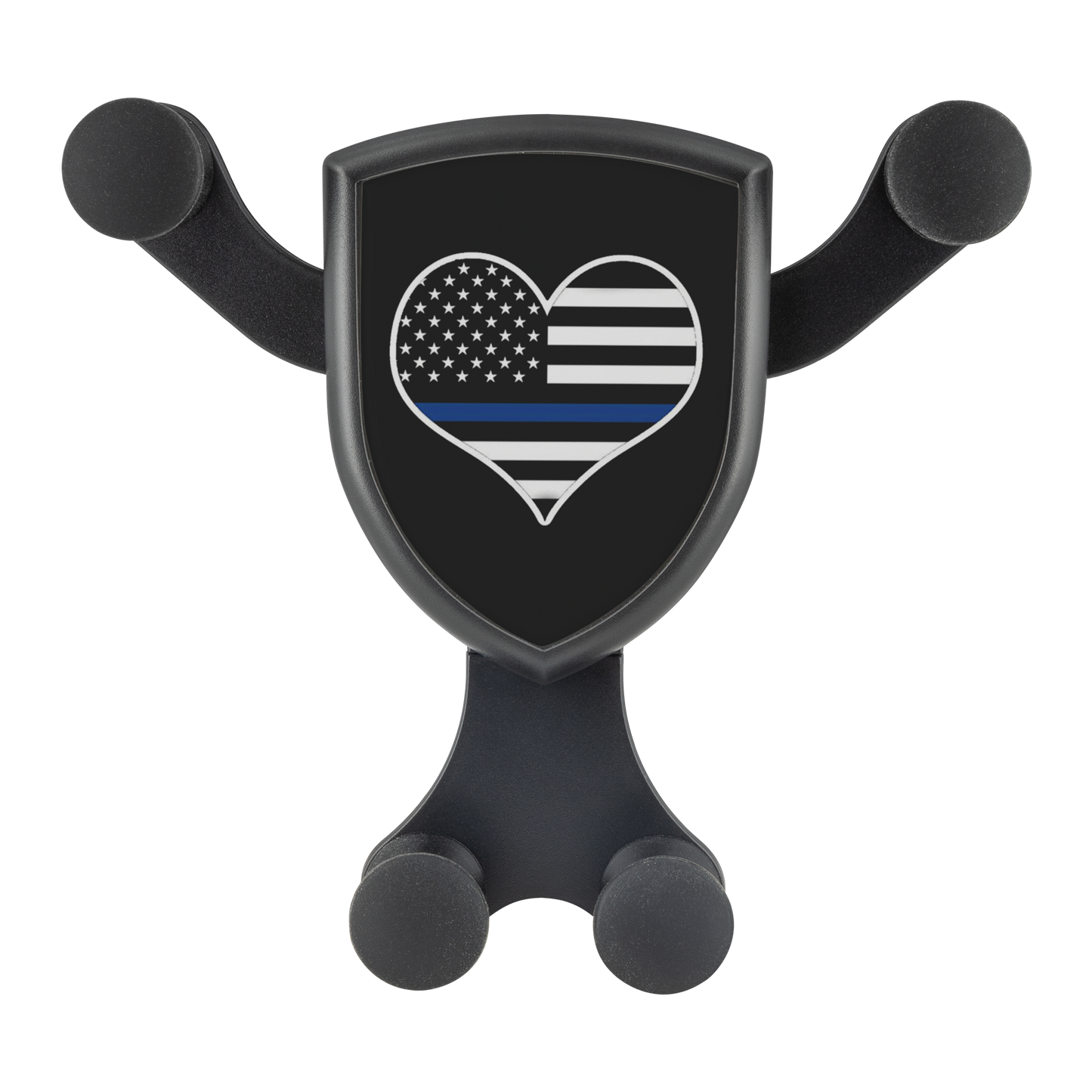 Thin Blue Line Heart Gravitis - Wireless Car Charger