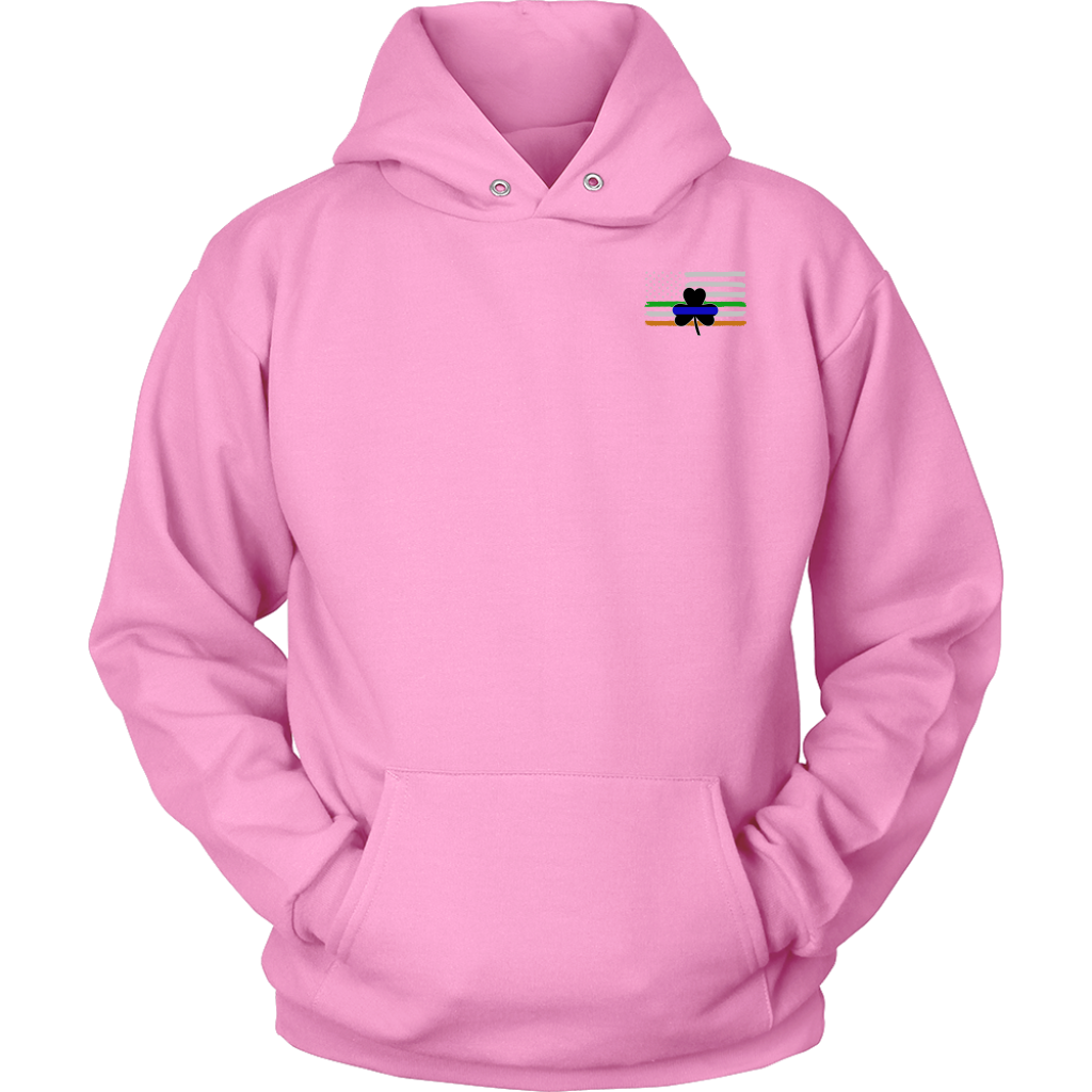 Thin Blue Line Shamrock Distress Irish Flag Shirts & Hoodies