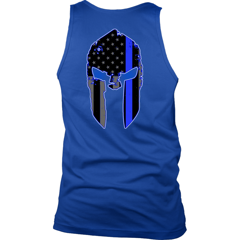 Men's Thin Blue Line Spartan Tank Tops