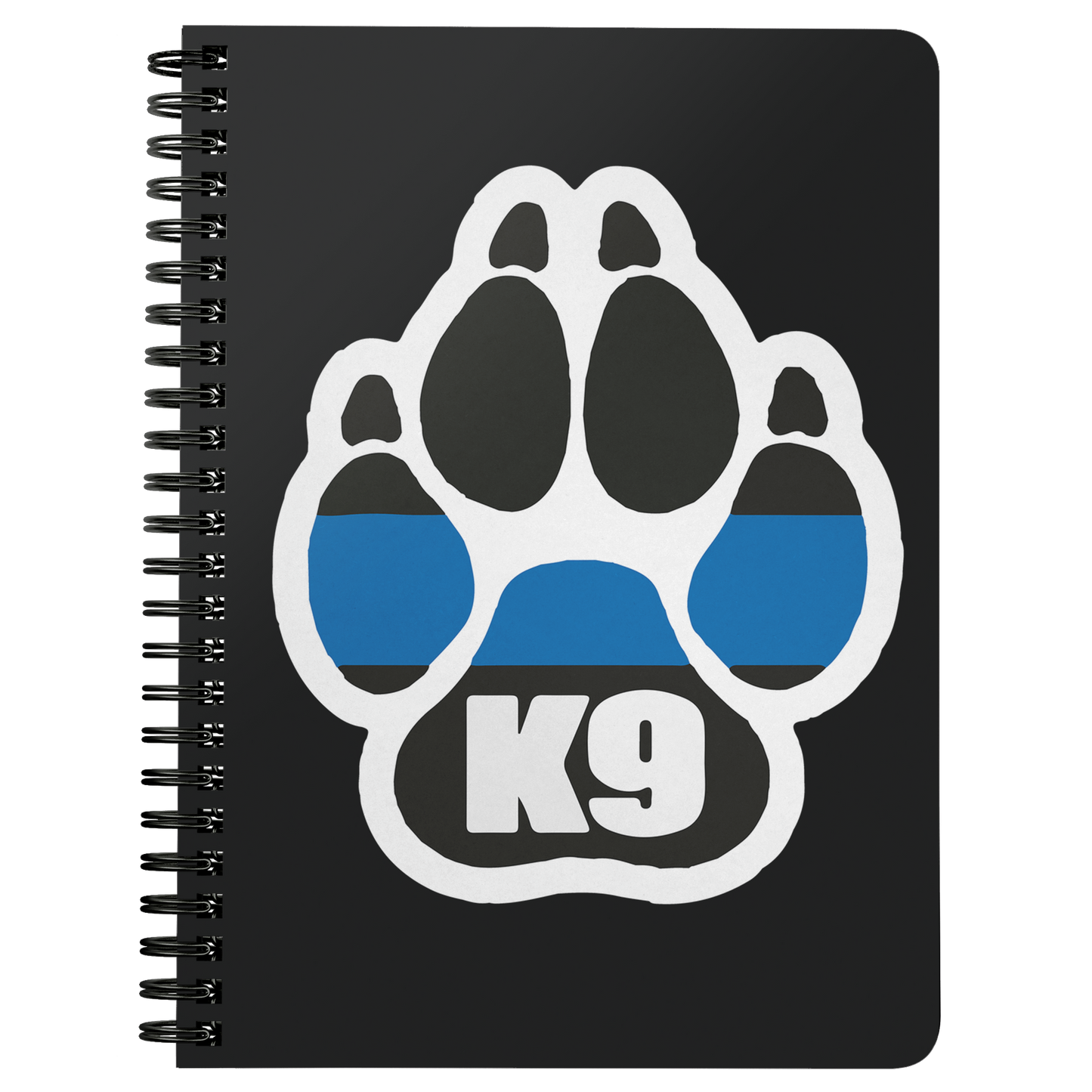 K9 Paw Thin Blue Line Spiralbound Notebook Journal