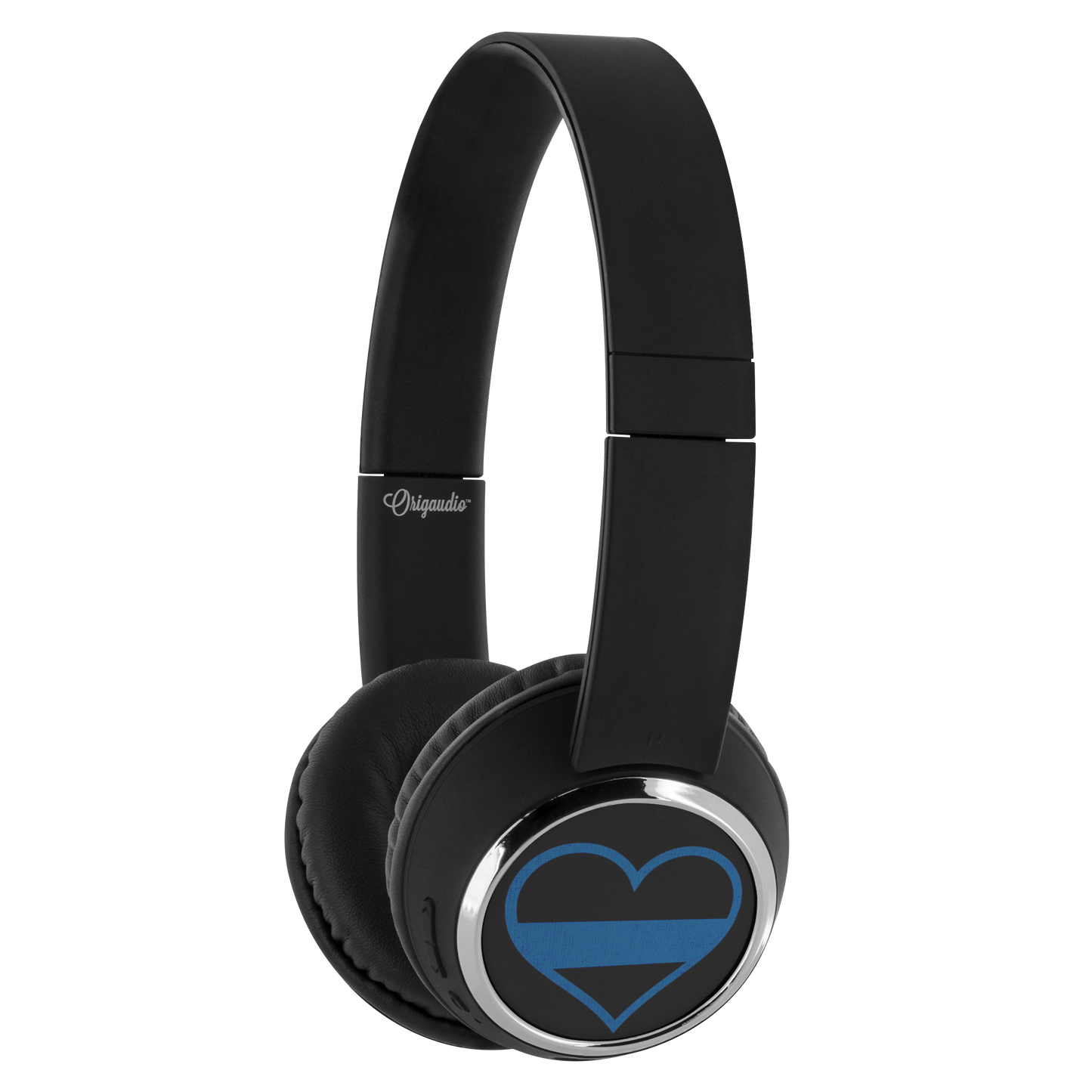 Thin Blue Line Heart Headphones