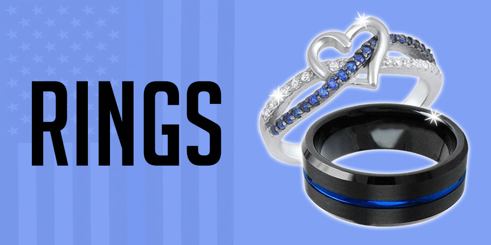 Thin Blue Line, Law Enforcement and Police Officer Rings – Thin Blue ...