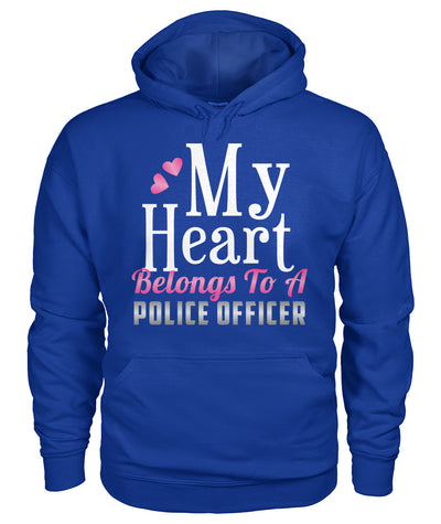 My Heart Belongs To A Police Officer Shirts and Hoodies