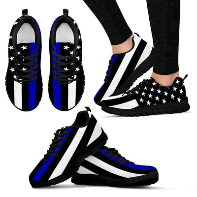 Thin Blue Line American Flag Men's Sneakers