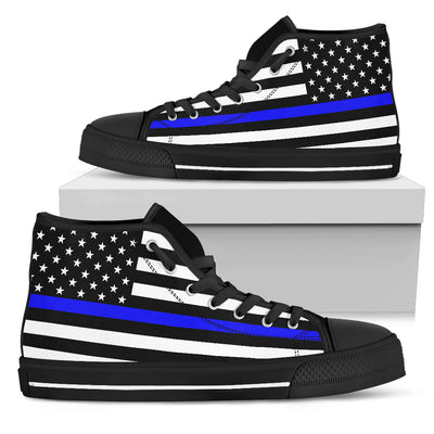 Thin Blue Line American Flag Shoes High Top