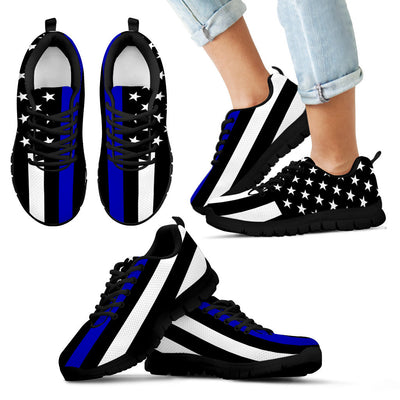 Thin Blue Line American Flag Men's Sneakers
