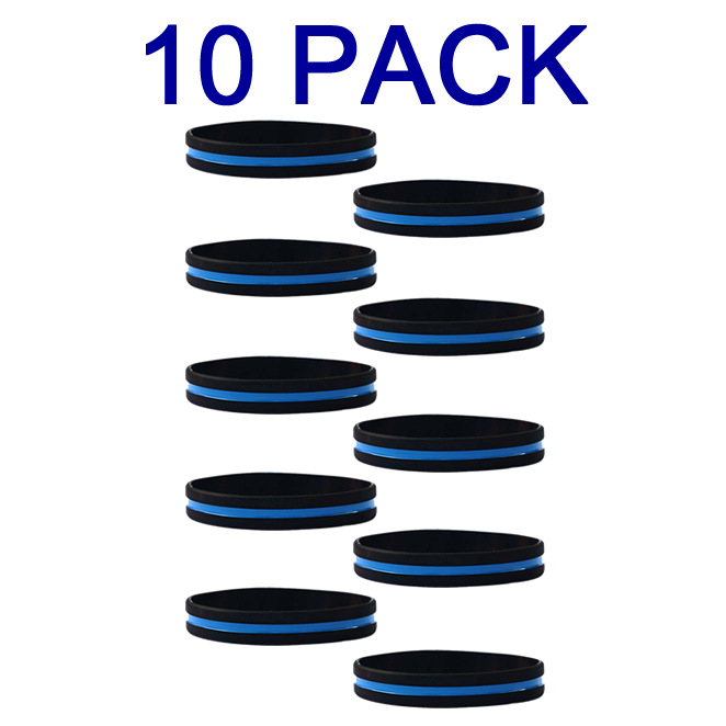 Thin blue line silicone 2025 bracelet