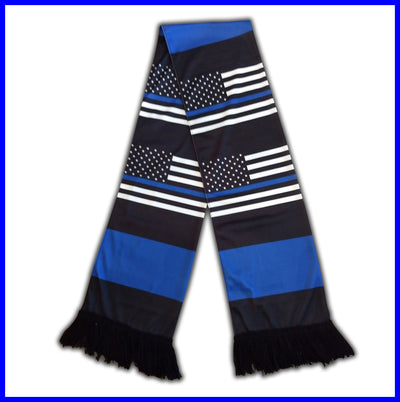 Thin Blue Line American Flag Scarf Style 2