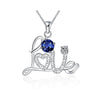 Thin Blue Line Inspired Love Necklace - Silver Plated