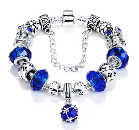 Gorgeous Blue Charm Bracelet