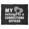 My Heart Belongs To A Corrections Officer Fleece Blanket