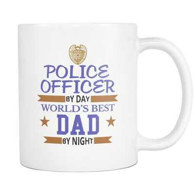 Police Officer By Day World's Best Dad By Night-Mug