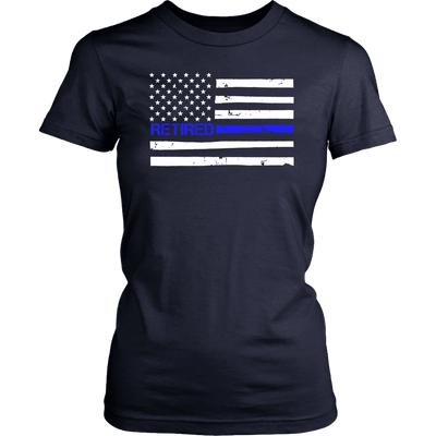 Thin Blue Line Flag Retired Shirts and Hoodies