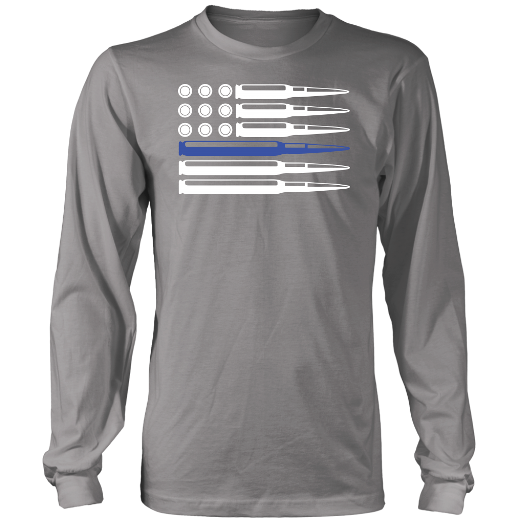 Thin Blue Line Ammo and Bullets Shirts and Hoodies