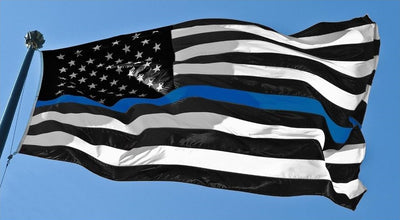 Thin Blue Line American Flag - 3 by 5 Foot Flag with Grommets - Thin Blue  Line Shop