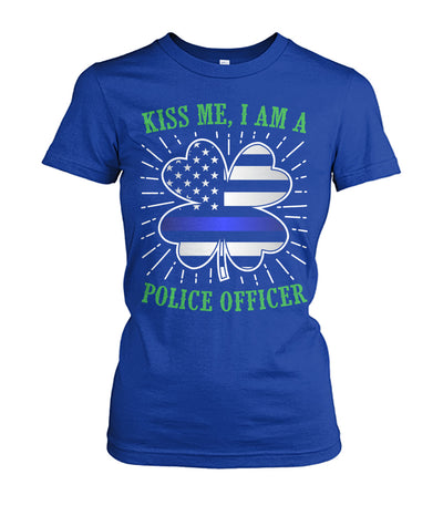 Kiss Me I am a Police Officer Irish Shirts and Hoodies