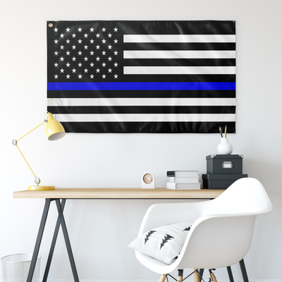 Thin Blue Line Wall flag Lifestyle