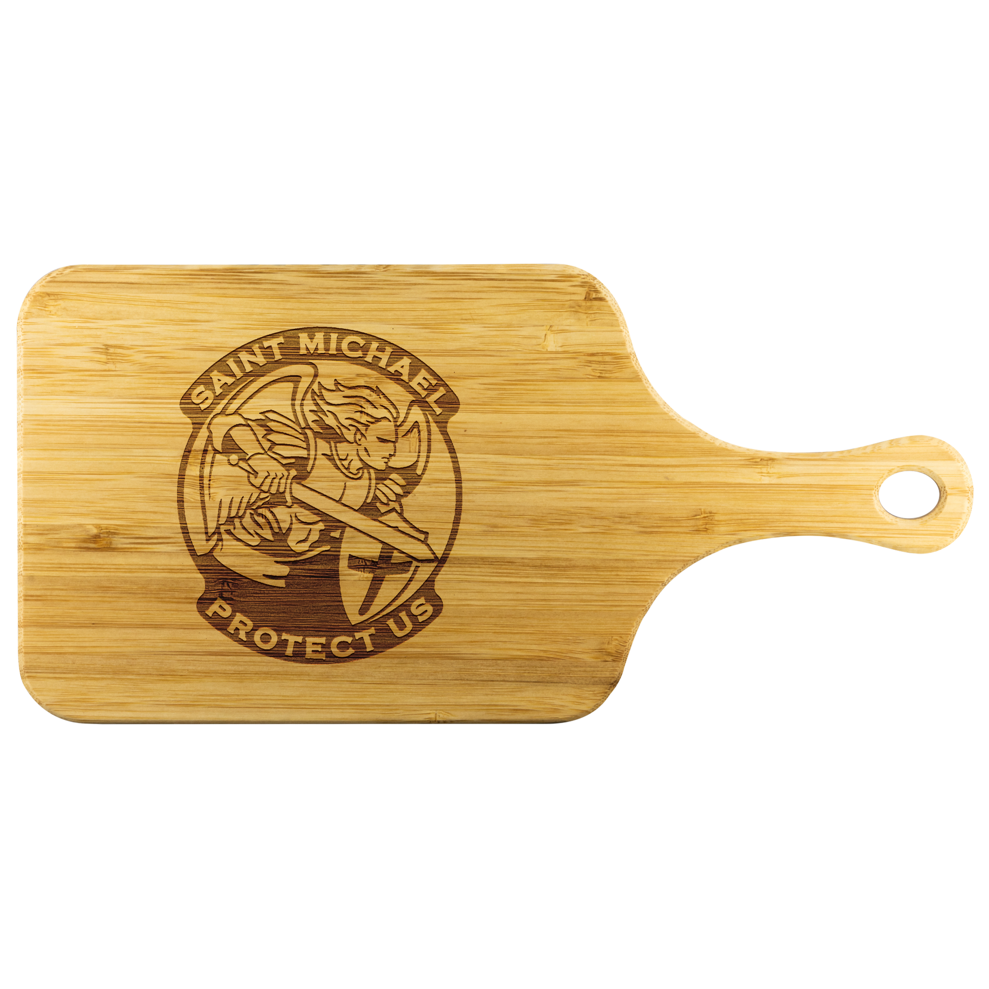 St. Michael Protecting Us Chopping Board With Handle