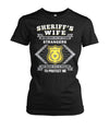 Sheriff's Wife My Man Risks His Life To Save Strangers Shirts and Hoodies