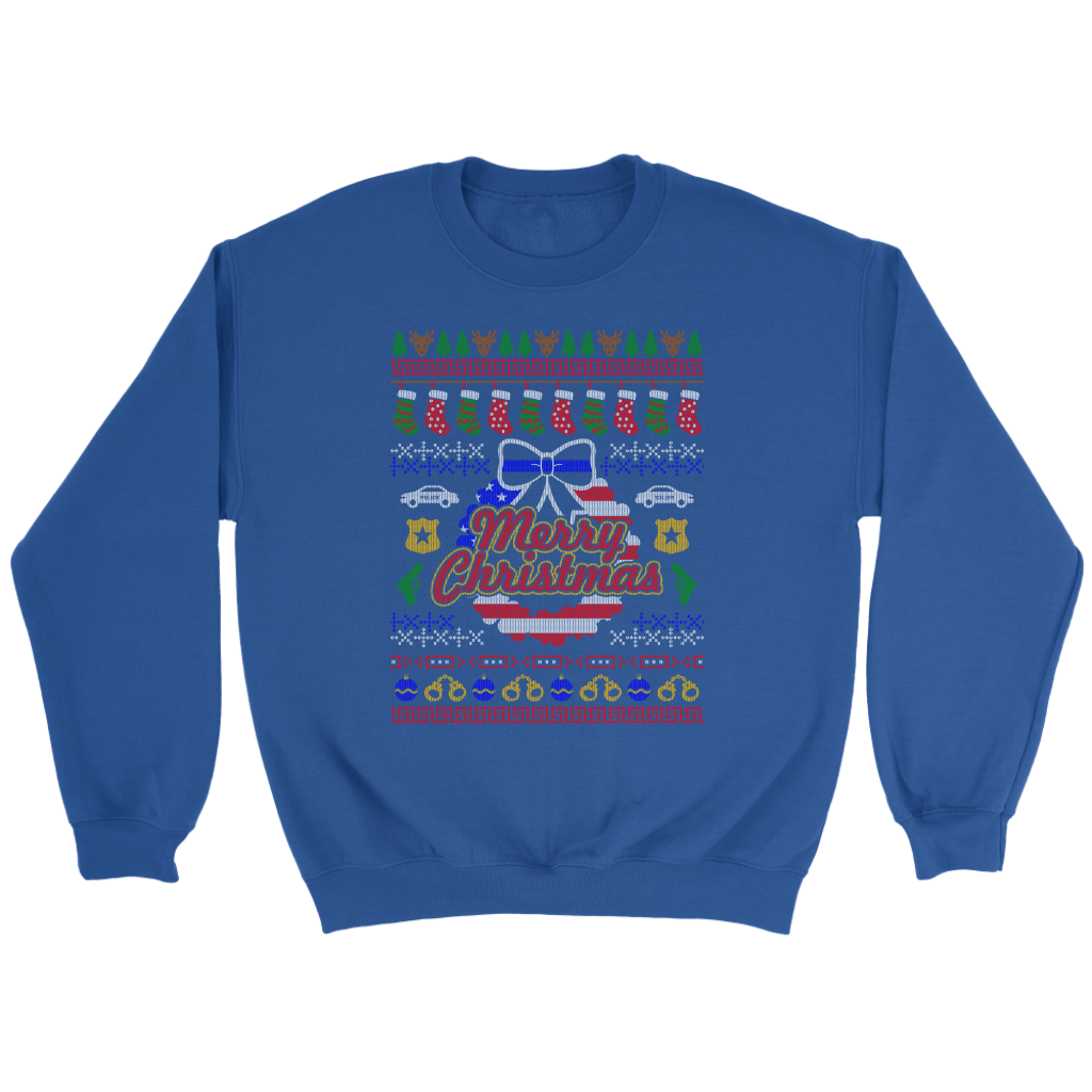 Thin blue clearance line christmas sweater