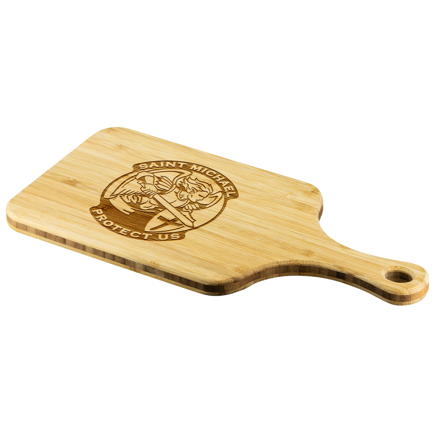 St. Michael Protecting Us Chopping Board With Handle