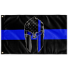 Thin Blue Line Spartan Flag