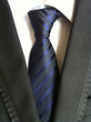 Elegant Thin Blue Line Striped Tie