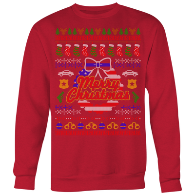 Joyful Police Ugly Christmas Shirts Sweaters Thin Blue Line Shop