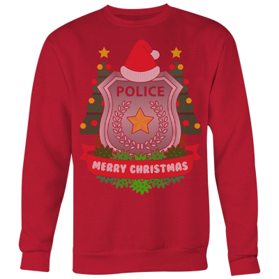 Police Badge Ugly Christmas Shirts & Sweaters
