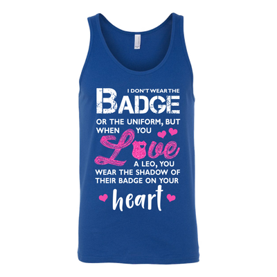 I Wear A Shadow of Your Badge on My Heart Tank Tops - Thin Blue Line Shop