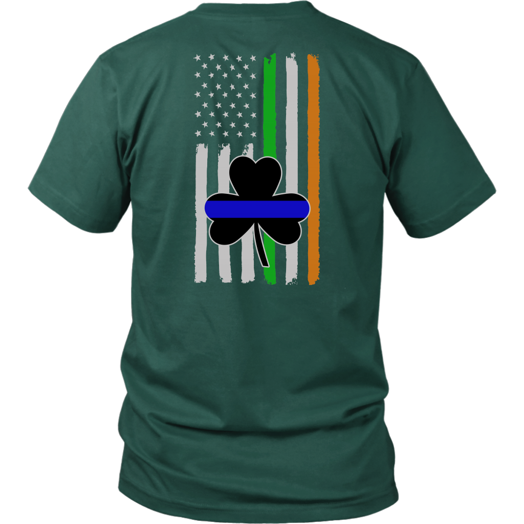 Thin Blue Line Flag Irish American St Patricks Day T Shirt Thin Blue Line Flag Irish American St Patricks Day T Shirt
