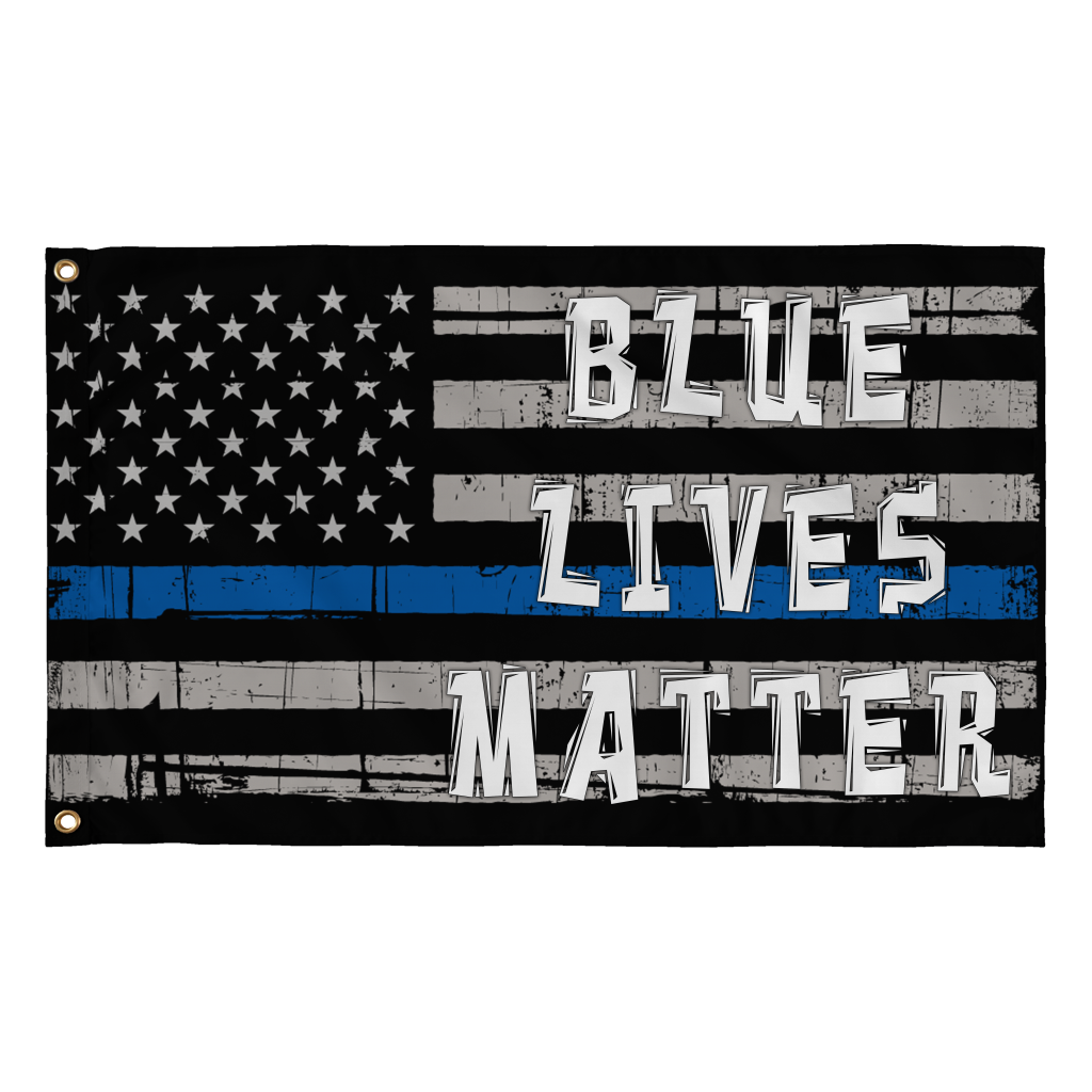 Thin Blue Line American Flag - 3 by 5 Foot Flag with Grommets - Thin Blue  Line Shop