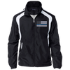Thin Blue Line Jacket - American Flag - Black and White