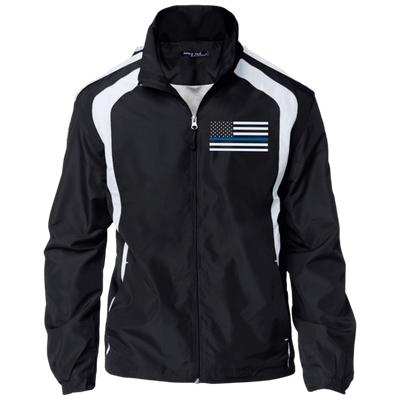 Thin Blue Line Jacket - American Flag - Black and White