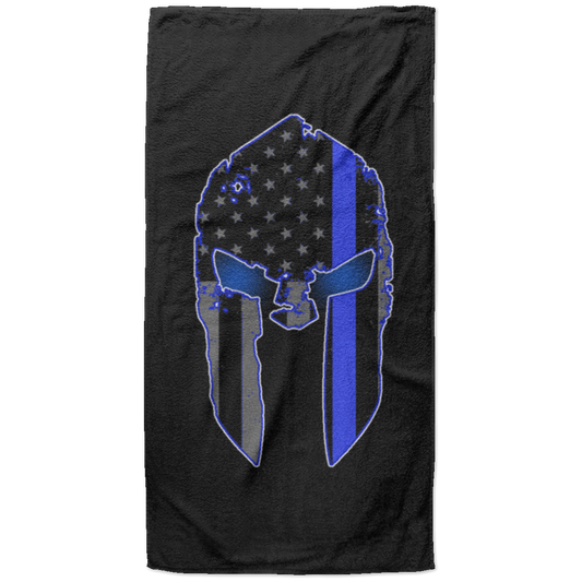 Thin Blue Line Spartan Beach Towel - 37x74