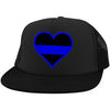 Beautiful Thin Blue Line Heart Hat Style 2