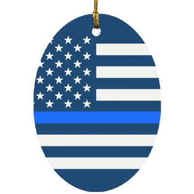 Thin Blue Line Flag Ornaments