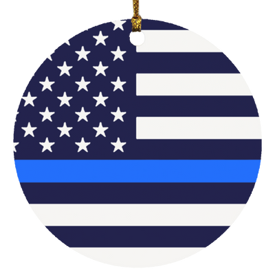Thin Blue Line Flag Ornaments