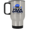 I Kissed A Police Officer - Blue Kisses - Travel Mug