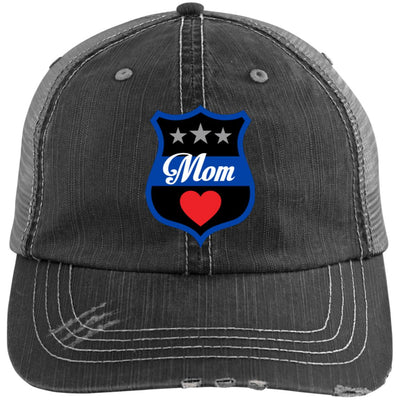 Thin Blue Line Mom Shield Trucker Cap / Hat