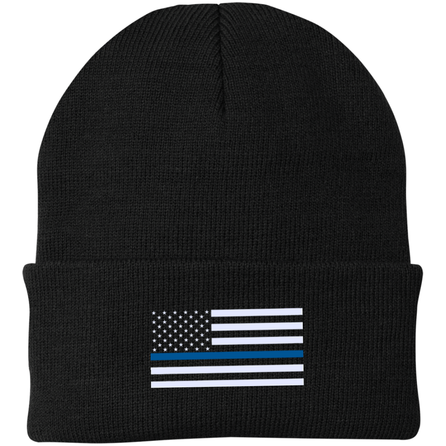 Camouflage Thin BLUE Line SHAMROCK Skull Cap - Project Thin Line