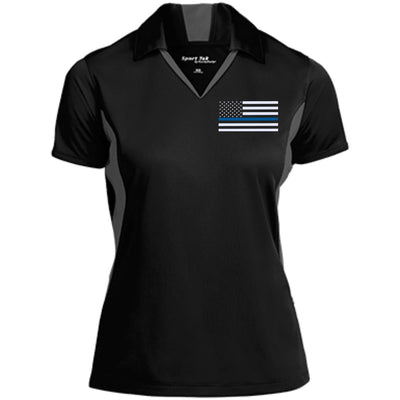 Thin Blue Line Women's Flag Performance Polo Shirt