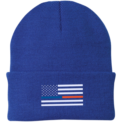 Thin Blue and Red Line Beanie