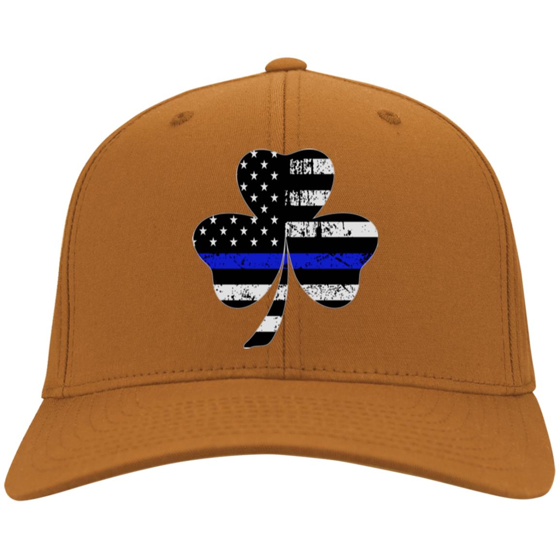 Camouflage Thin BLUE Line SHAMROCK Skull Cap - Project Thin Line