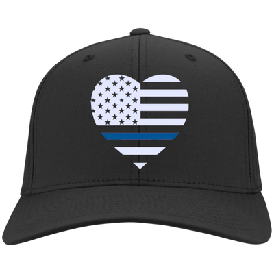 Thin Blue Line Heart Flag Hat