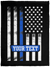 Personalized Thin Blue Line USA Flag Blanket